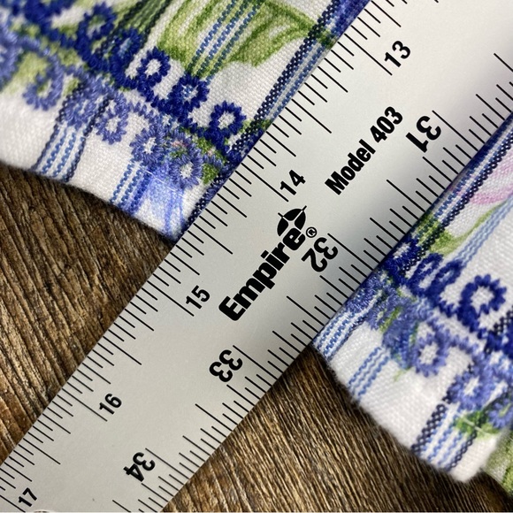 Tommy Bahama Dress Women XS White Floral Boho Tiered Balloon Sleeve Tassel Rayon - Picture 7 of 8